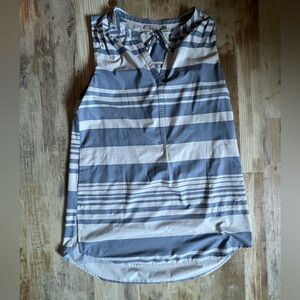 Prana Blue and White Striped Board Shorts